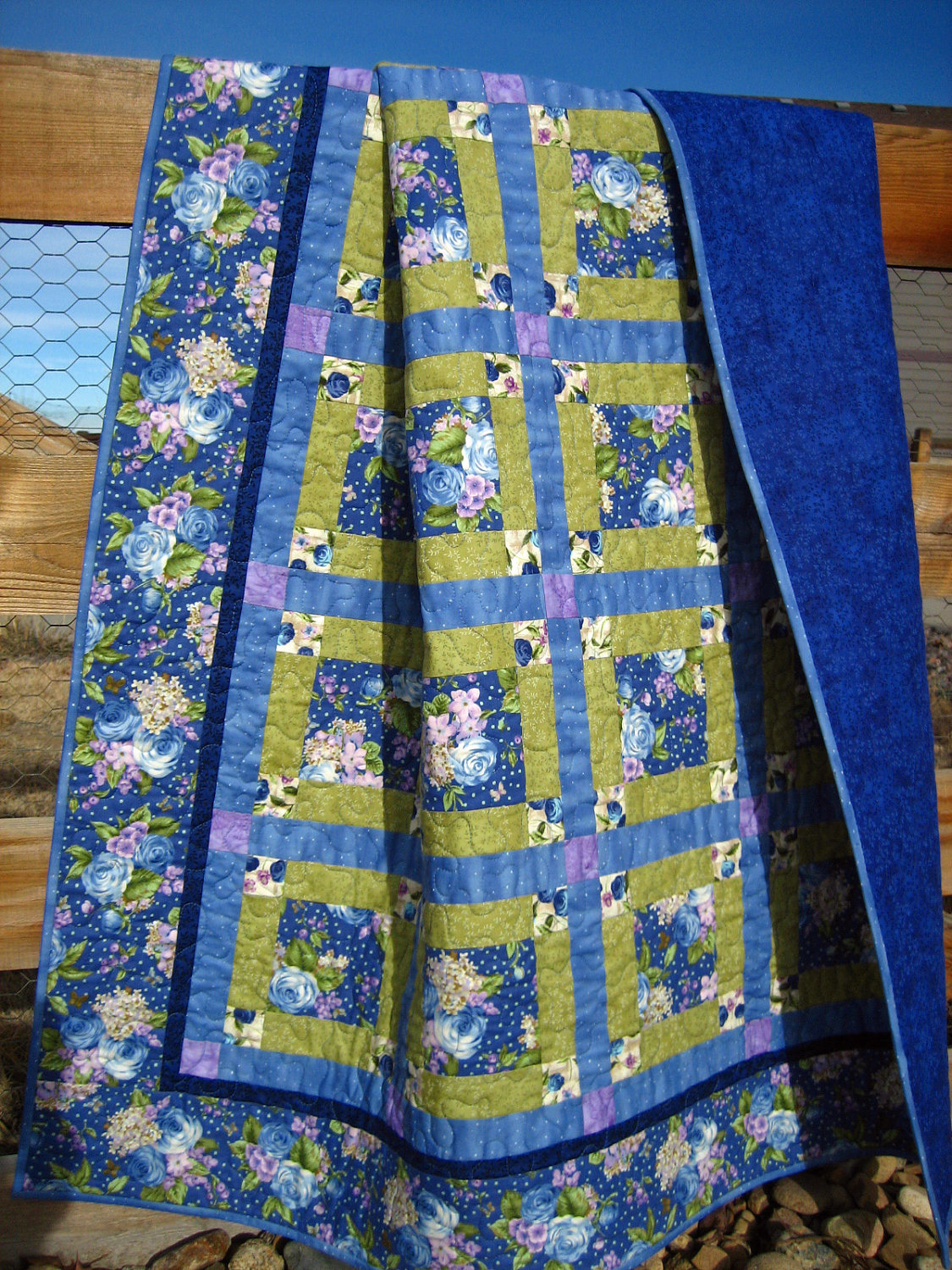 Flowers In Bloom Handmade Quilt on Luulla
